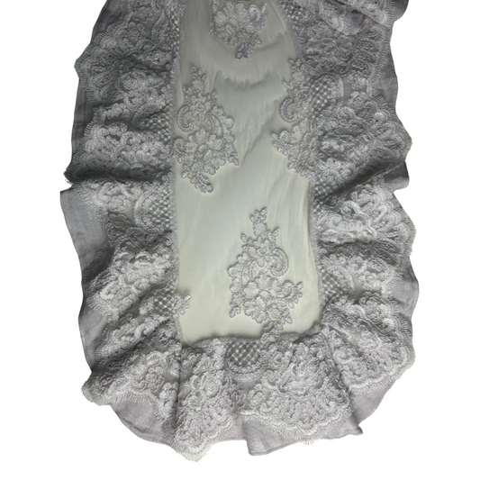 Runner Petra in Pizzo e Lino 45x95 cm - Chez Moi