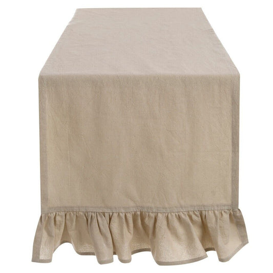 Runner in Cotone Shabby Chic con Gala 40x140 cm - Blanc Mariclo