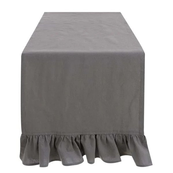 Runner in Cotone Shabby Chic con Gala 40x140 cm - Blanc Mariclo