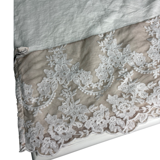 Runner in Cotone con Pizzo Versailles 50x160 cm -Chez Moi