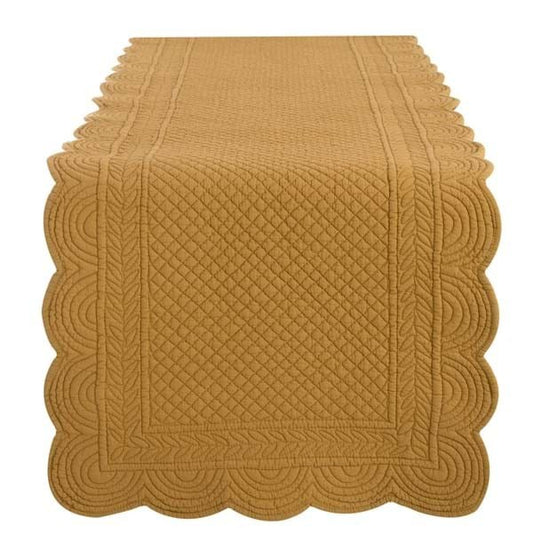 Runner in Tessuto Trapuntato Ocra 45x140 cm - Blanc Mariclo