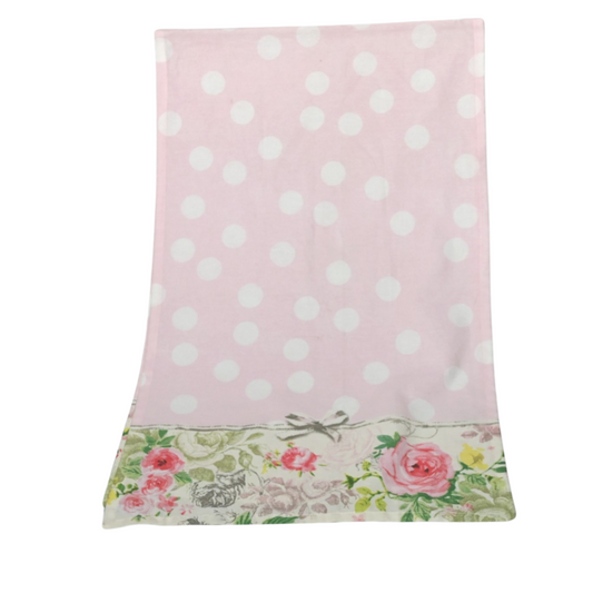 Runner Rosa a Pois Bianchi con Decoro Floreale 45x150 cm -Orval