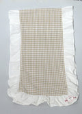 Runner a Quadri Tortora con Balza Bianca 50x150 cm - Coccole di Casa