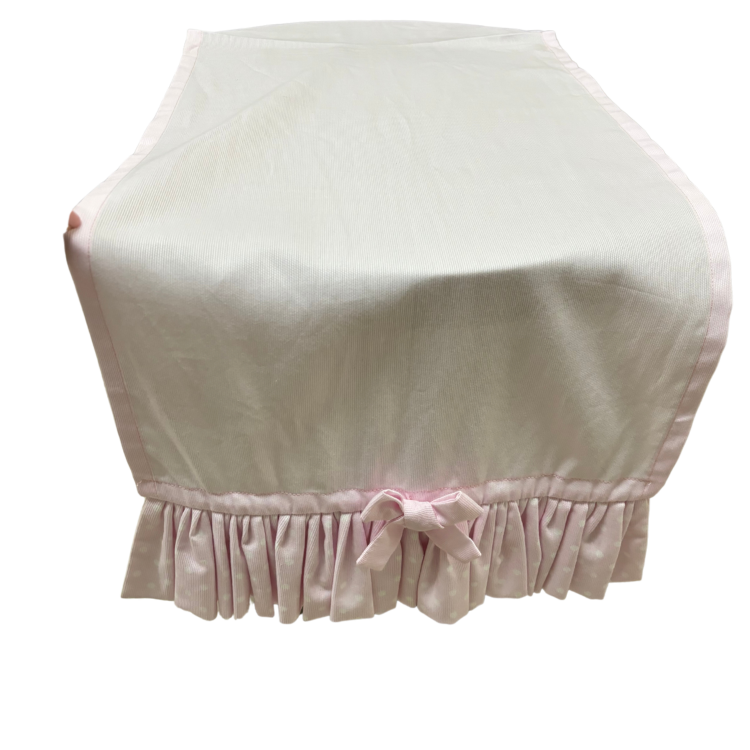 Runner Shabby Chic Rosa con Fiocco e Gala 40x140 cm - In Art