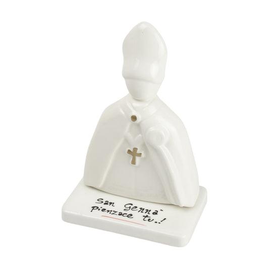Statuetta di San Gennaro in Ceramica di Capodimonte 18 h cm – Siniscalchi