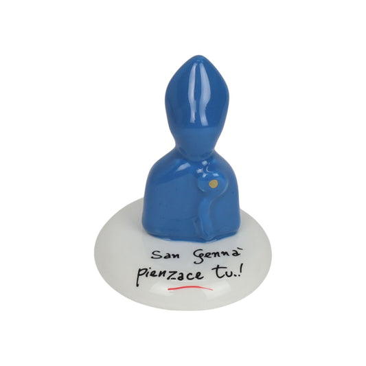 Statuetta di San Gennaro in Ceramica di Capodimonte 10 h cm  – Siniscalchi