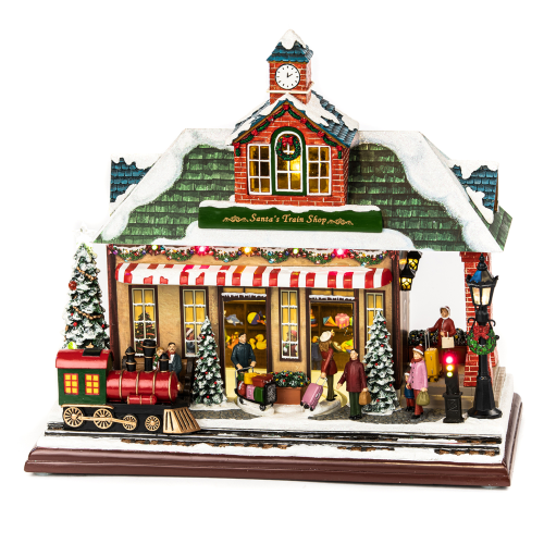 Santa's Train Shop con LED 32 h cm