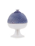Porta Gioie in Ceramica Smaltata a Forma di Pumo Blu 21 h cm- Emò