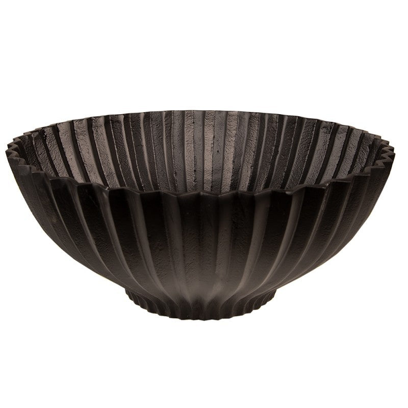 Scodella Decorativa Nera con Decoro in Rilievo