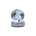 Sfera in Cristallo Illuminata Teddy Bear Crystal Planet 8 cm - Hervit