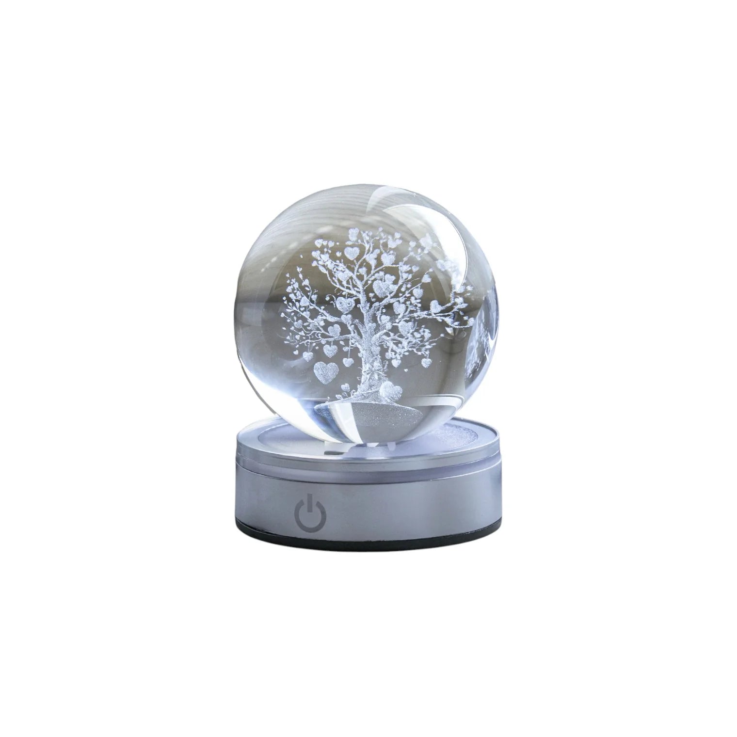 Sfera in Cristallo Illuminata Albero della Vita Crystal Planet 8 cm - Hervit