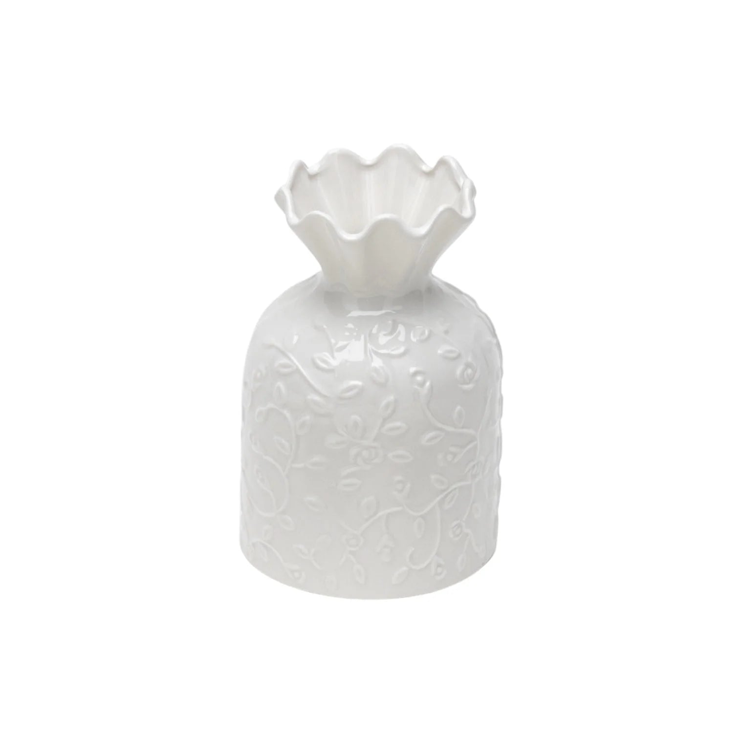 Vaso in Porcellana con Decoro Romance Ø9x14 cm - Hervit
