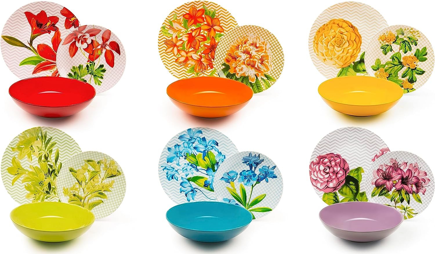 Servizio di Piatti "Floral" 36 pezzi- Excelsa