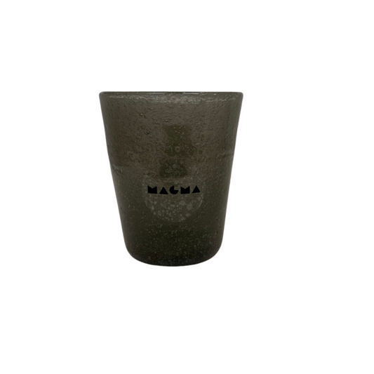 Dodici Bicchieri in Vetro Colorato Grigio "Magma"- Henriette