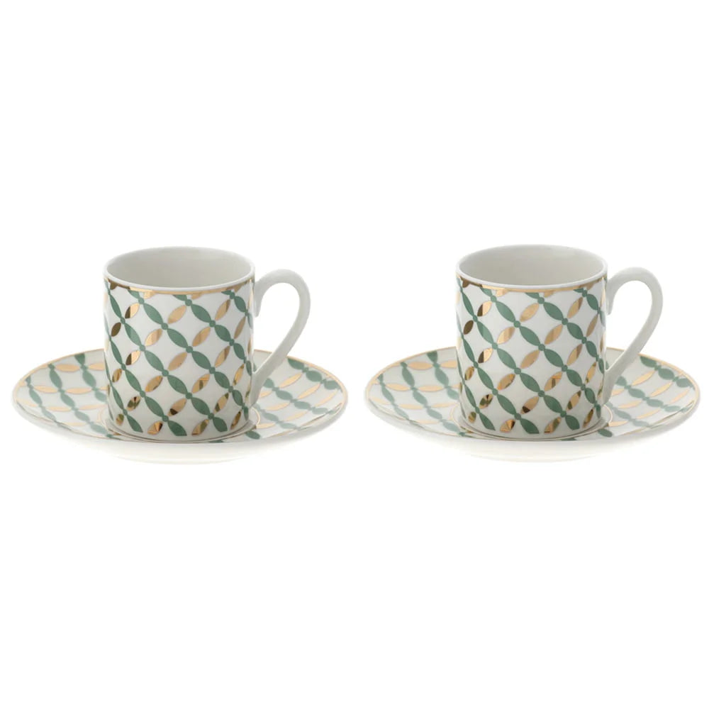 Set Due Tazzine da Caffè in New Bone China VLK -  Hervit