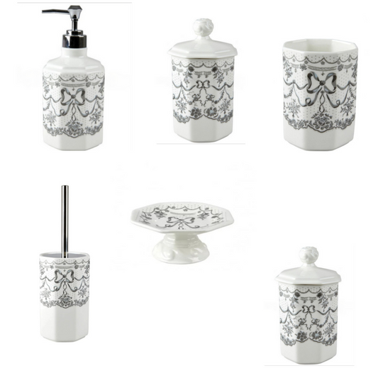 Set Bagno in Ceramica Sei Pezzi