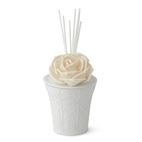 Set Profuma Ambiente in Porcellana con Rosa e Profumazione Harmony