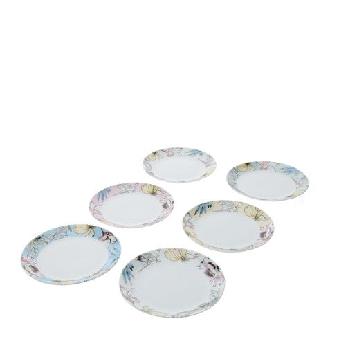Set di 6 Piatti Frutta - "Blooms"