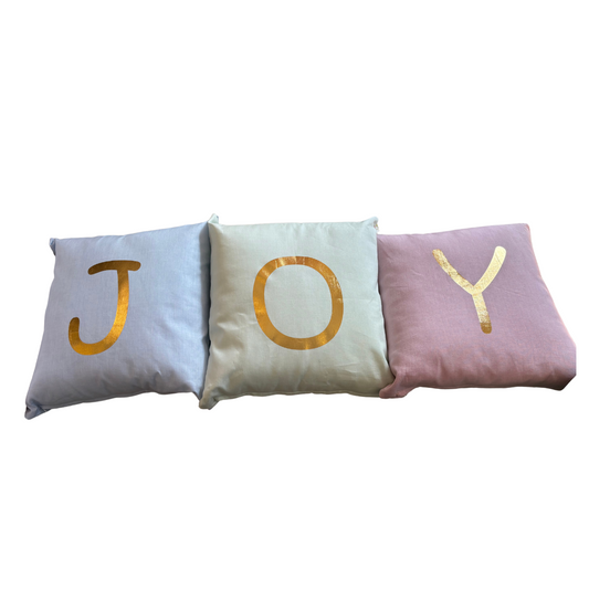 Set di Tre Cuscini in Lino “Joy” - Fiori di Lena