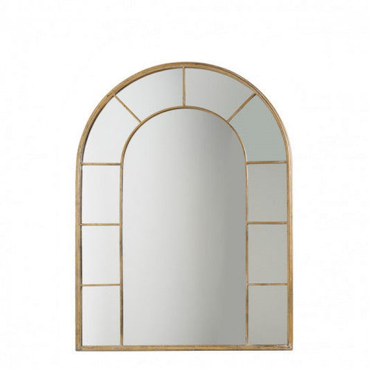 Specchio con Cornice in Metallo Oro della Linea “Verriere”
