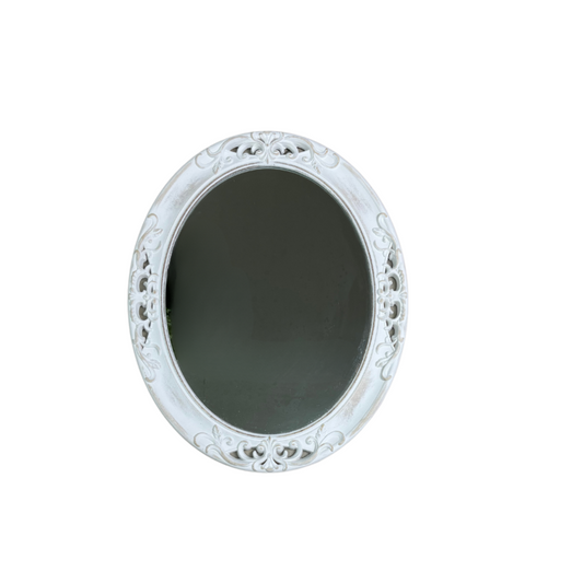 Specchio Ovale con Cornice Shabby Chic