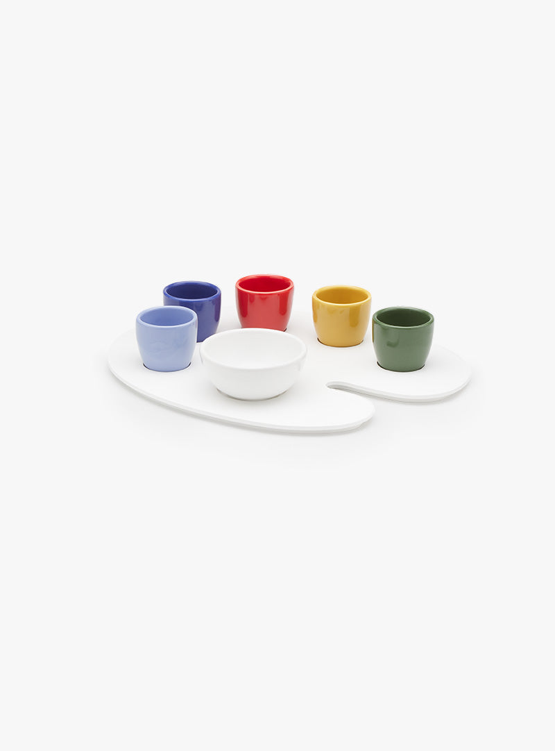 Antipastiera con Vassoio a Forma di Tavolozza - Ceramiche Viva