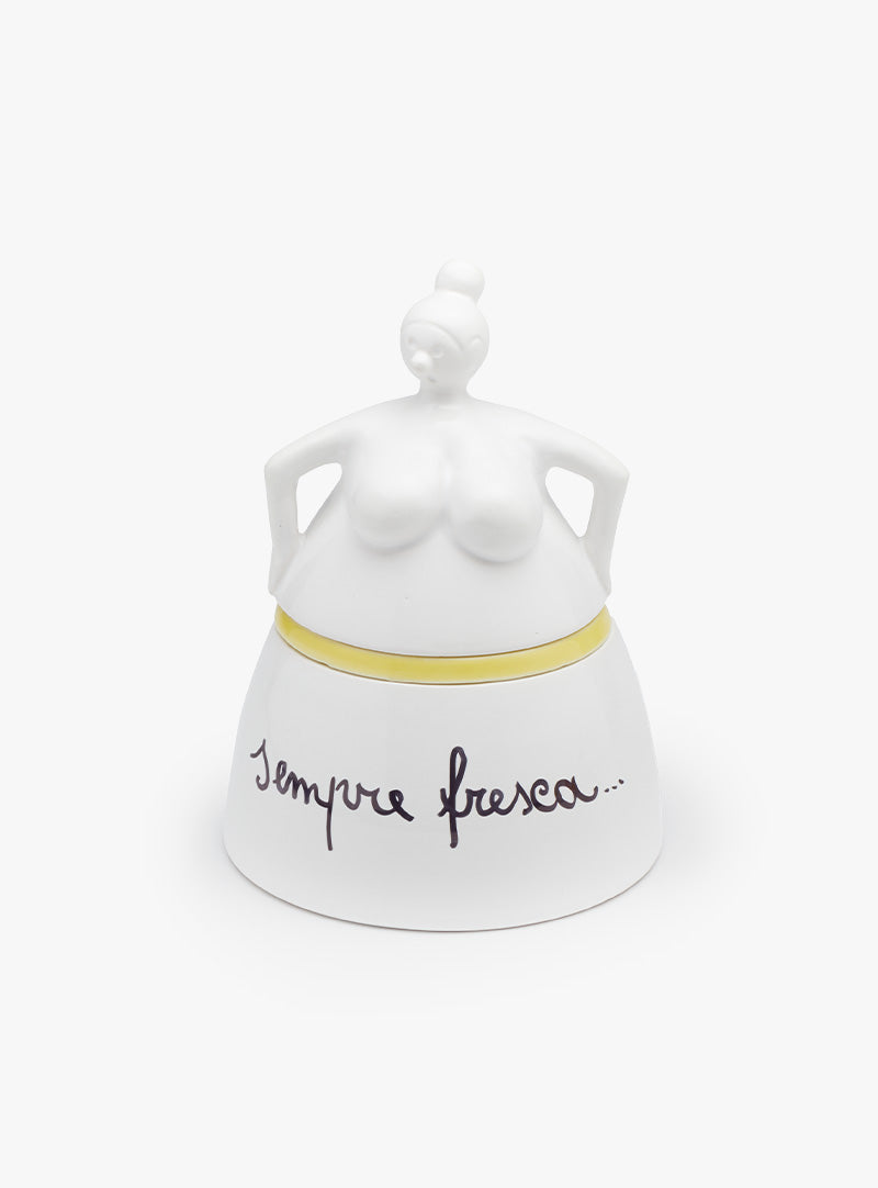 Porta Mozzarella Sfizioso a Forma di Donna 16x16x22 h cm - Ceramiche Viva