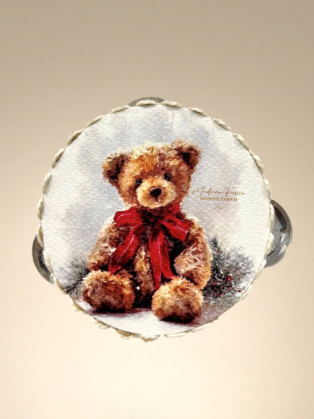 Tamburello Dolce Teddy 10 cm - Madame Fioccò