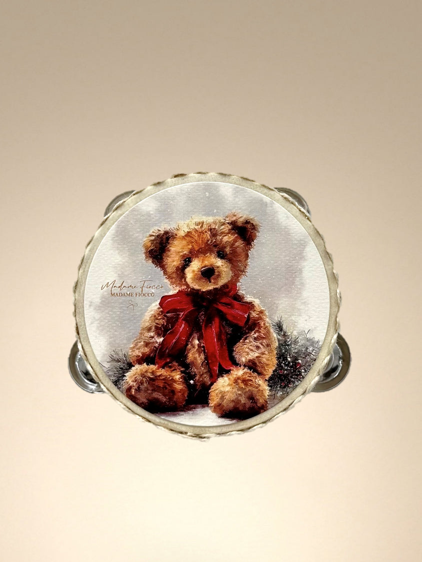 Tamburello Dolce Teddy 13 cm - Madame Fioccò