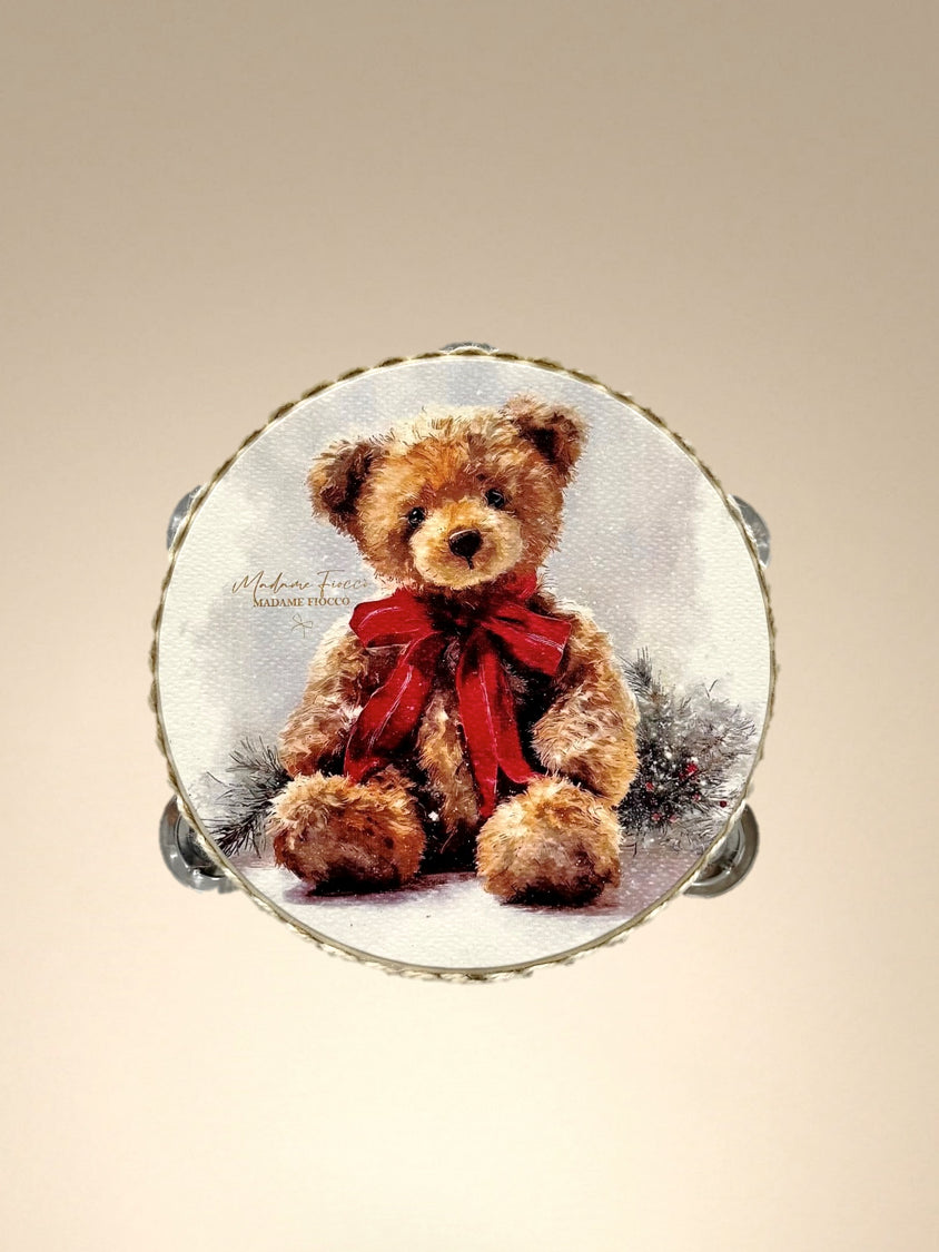 Tamburello Dolce Teddy 18 cm - Madame Fioccò
