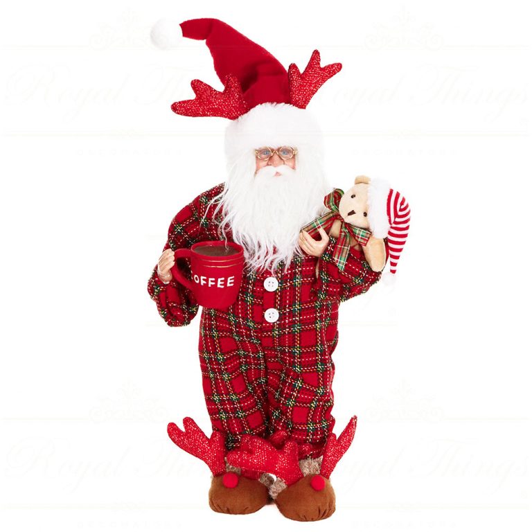 Babbo Natale in Resina e Tessuto 54 cm - Goodwill