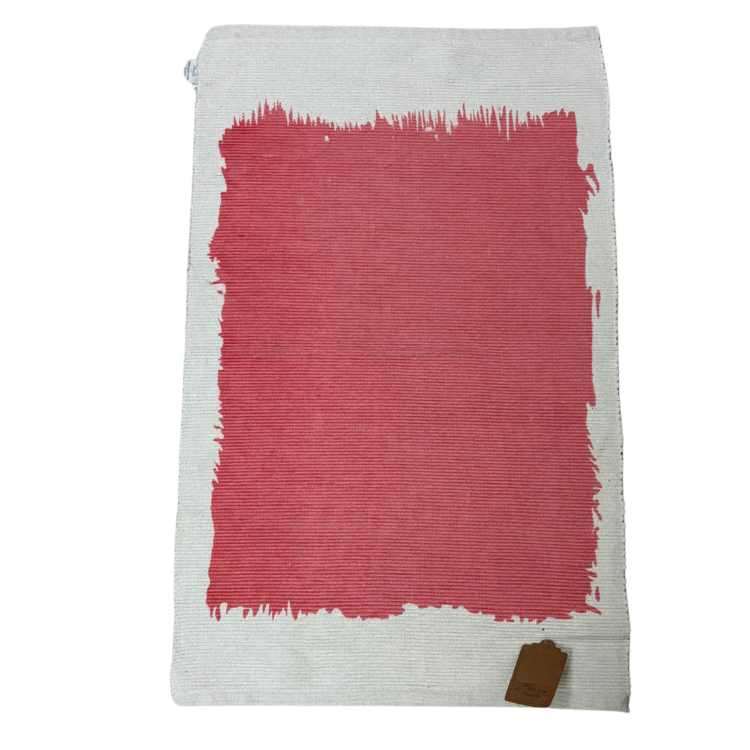 Tappeto "Paint" in Cotone Corallo 90 cm  - Blanc Mariclò