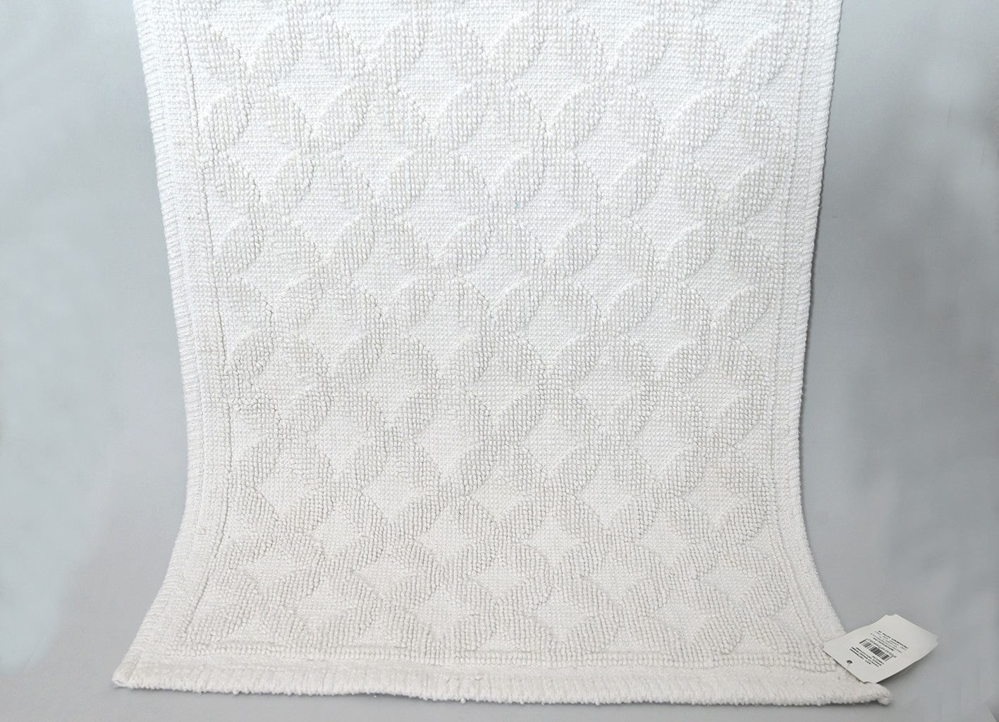 Tappeto Bagno in Cotone con Decori a Rombi in Rilievo - Vacchetti