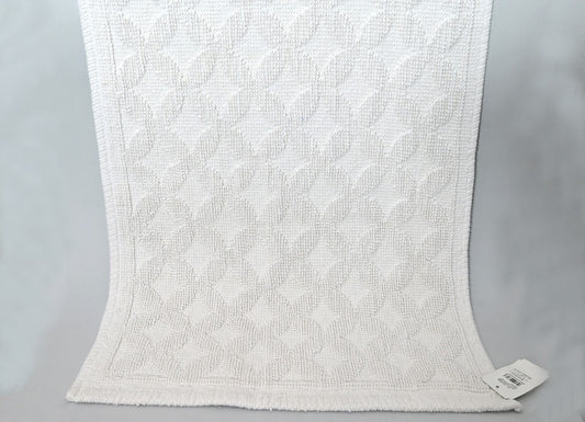 Tappeto Bagno in Cotone con Decori a Rombi in Rilievo - Vacchetti