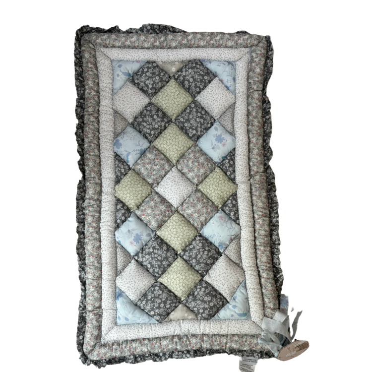Tappeto Shabby Chic Patchwork Trapuntato 75 cm - Blanc Mariclò