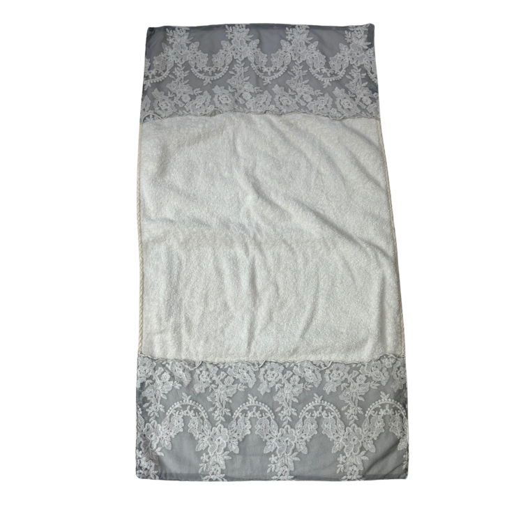 Tappeto da Bagno con Ricamo in Pizzo 55x100 cm - Chez Moi