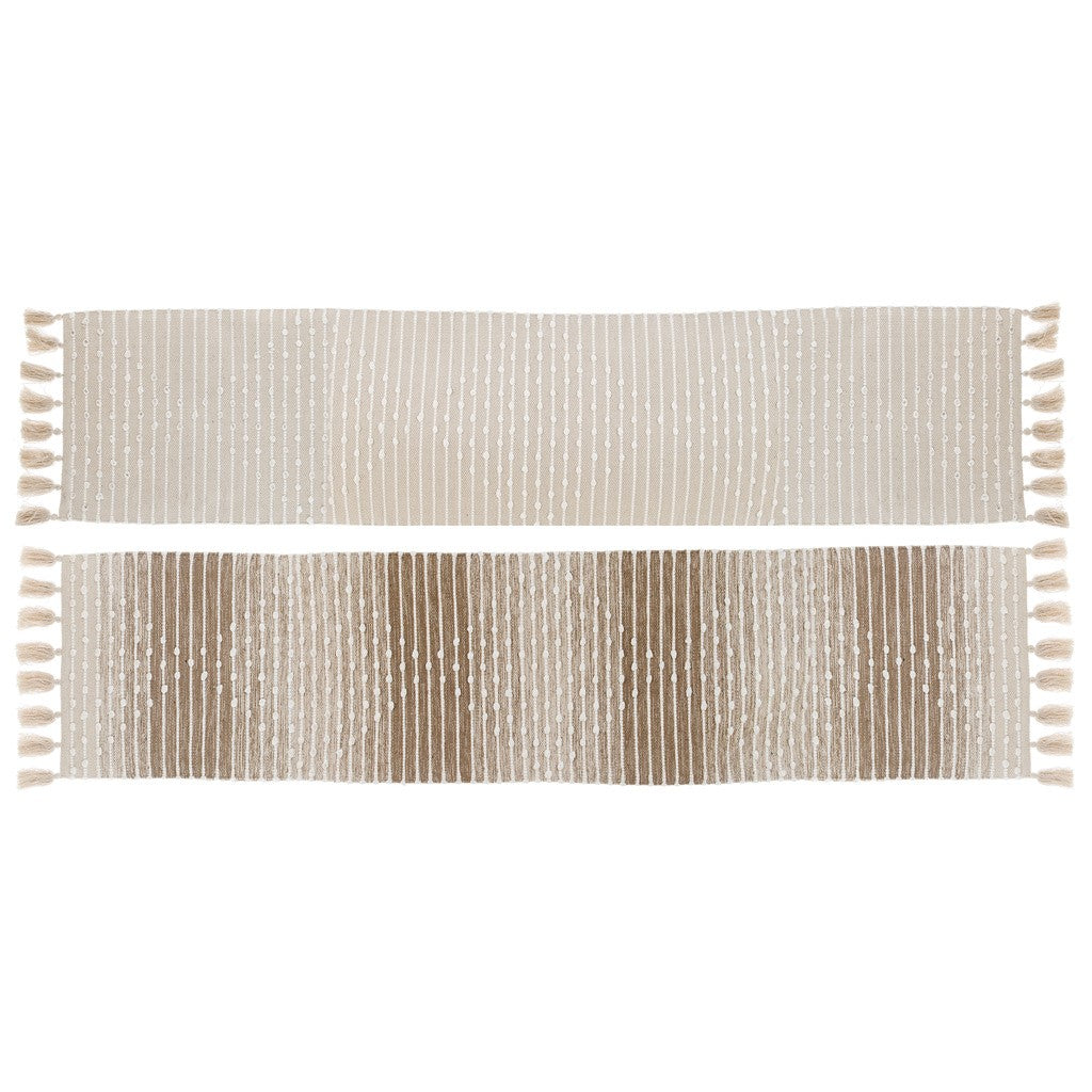 Tappeto in Cotone con Nappe "Row Attitude" 100 cm - Blanc Mariclò