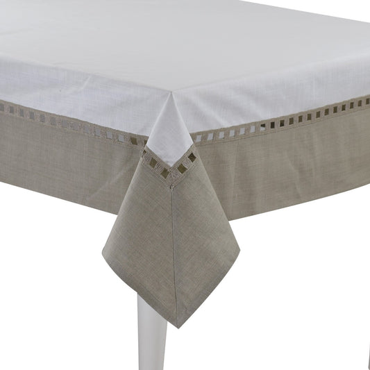 Tovaglia "Ikebana" Tortora  140x180 cm - Preziosa Luxury Home
