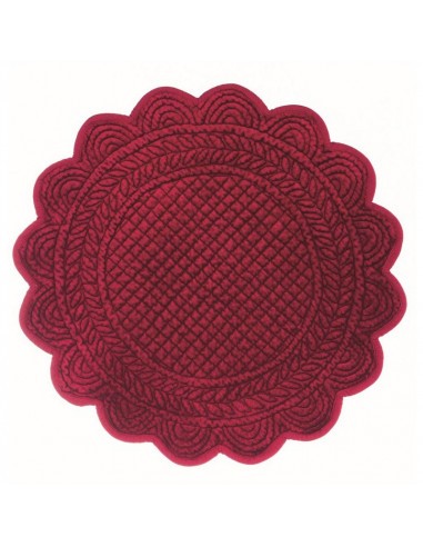 Tovaglietta Americana Tonda in Velluto - Blanc Mariclo