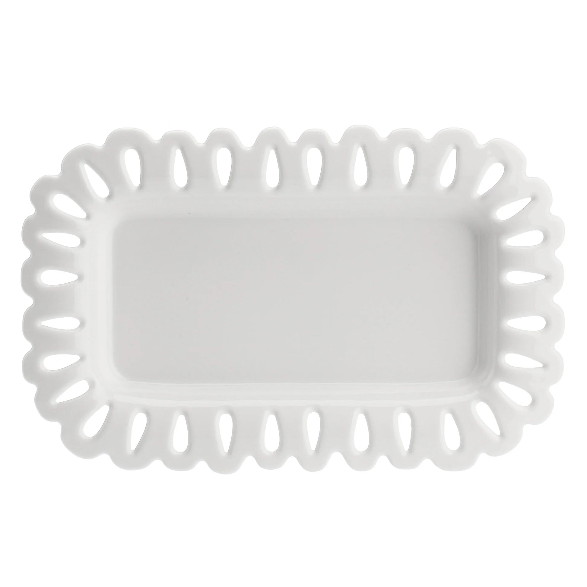 Vassoietto in Porcellana Bianca 20x13 cm - La Porcellana Bianca