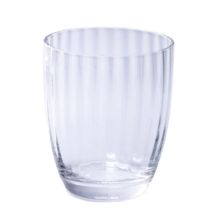 Set da 12 Bicchieri in Vetro Soffiato Trasparente "Prismia" - Rose e Tulipani