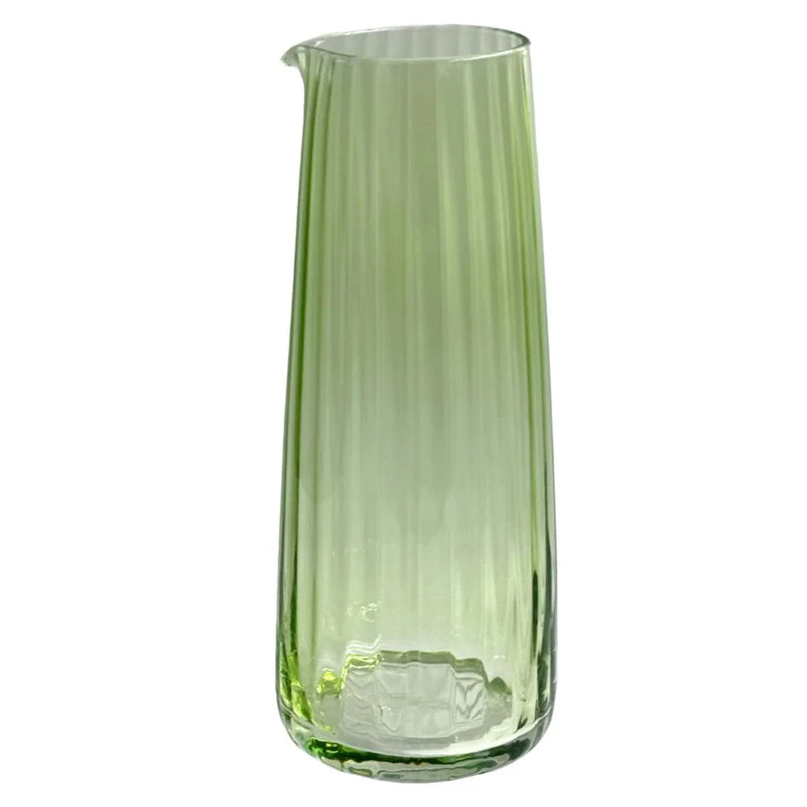 Caraffa in Vetro Verde Prismia- Rose e Tulipani