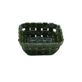 Centrotavola in Porcellana Verde Intrecciata 24x24x10 cm - La Porcellana Bianca