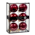 Box 6 Sfere in Vetro Borgogna 7 cm - Goodwill