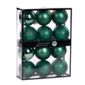 Sfere Decorate in Vetro Blu e Verde 12 Pezzi - Goodwill