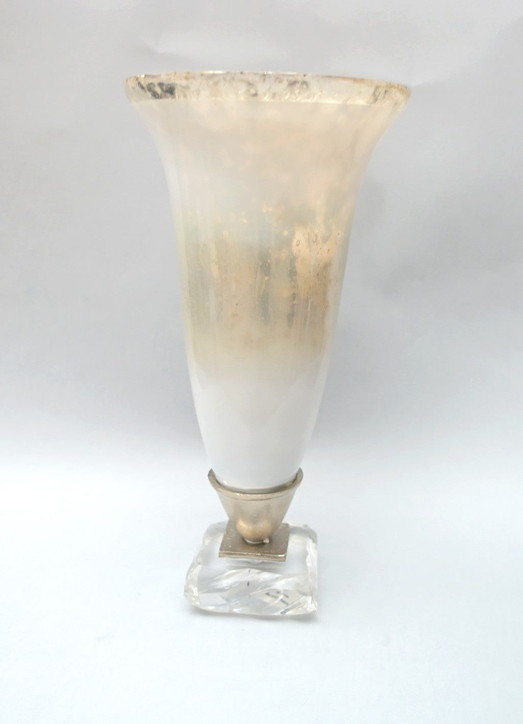 Vaso in Vetro e Acciaio con Sfumature