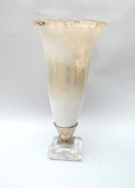Vaso in Vetro e Acciaio con Sfumature