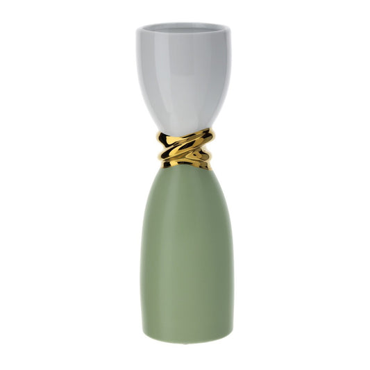 Vaso Bicolore in Porcellana con Dettaglio