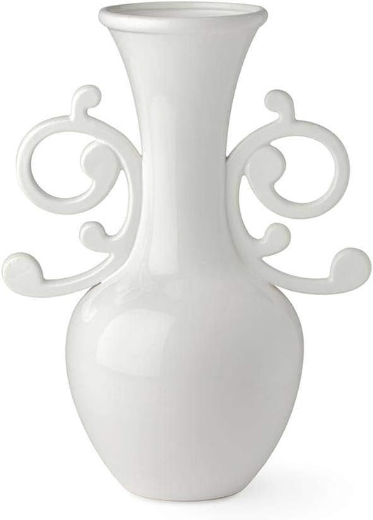 Vaso ad Anfora in Porcellana Bianca con Manici - Linea Butterfly