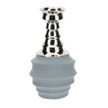 Vaso in Gres Blu e Argento - "Atlas"